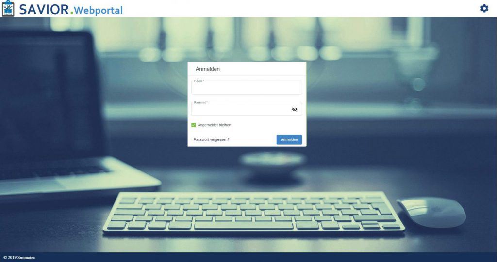 Login Bereich Savior Webportal